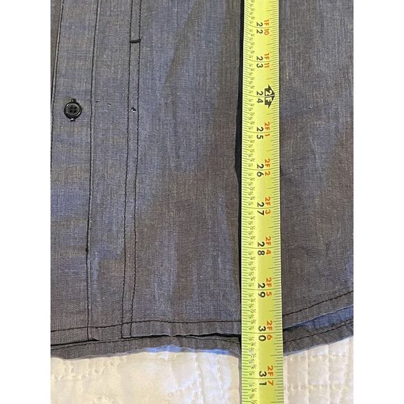 Mens At Collins Dress Shirt Cross Buckle Style Grey Embellishments Size 2XL - Picture 9 of 9